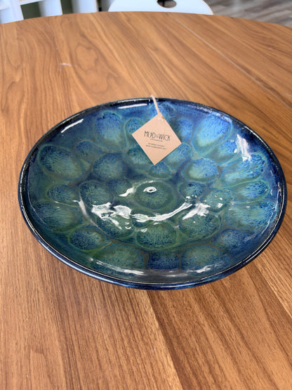 Large shallow serving bowl