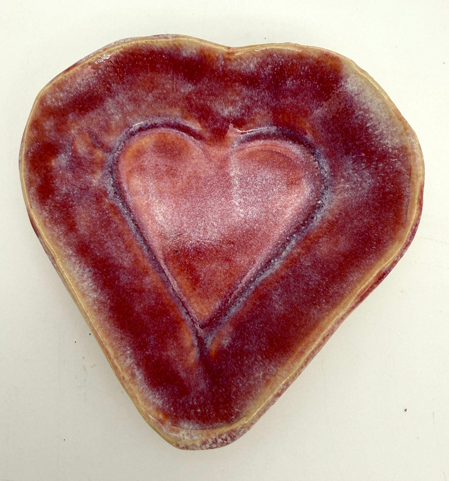 Heart Trinket Tray | Tiny Rose & Cream