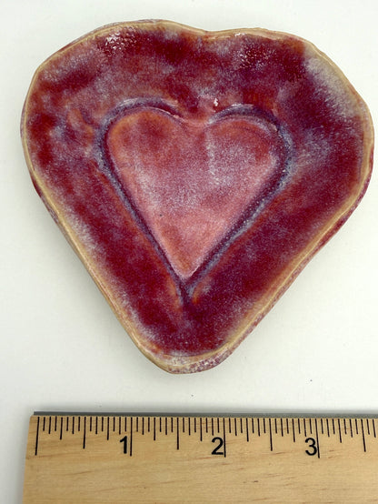 Heart Trinket Tray | Tiny Rose & Cream