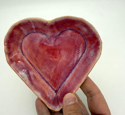 Heart Trinket Tray | Small Rose & Cream 2
