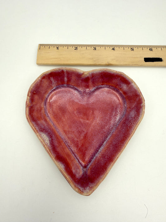 Heart Trinket Tray | Small Rose & Cream 2