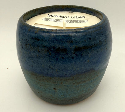 Handcrafted Ceramic Candle | Blue and Teal