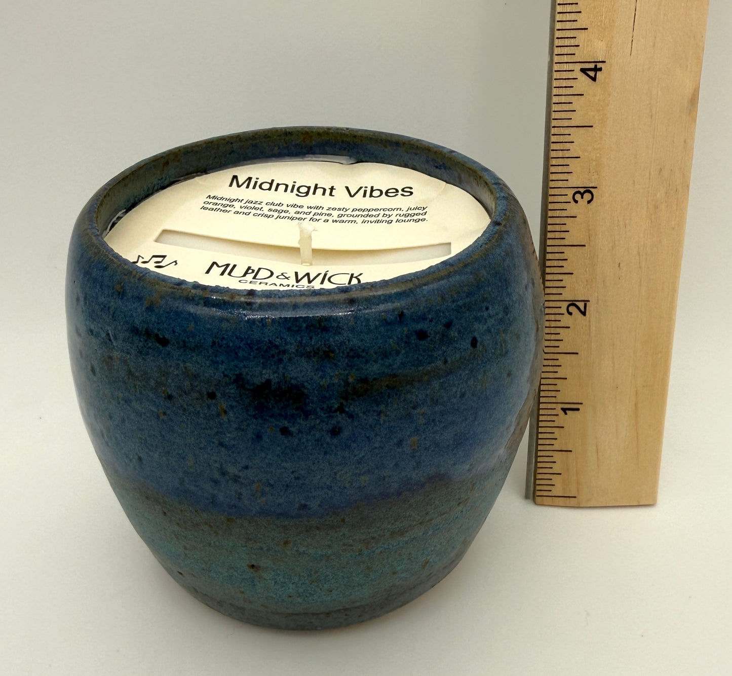 Handcrafted Ceramic Candle | Blue and Teal