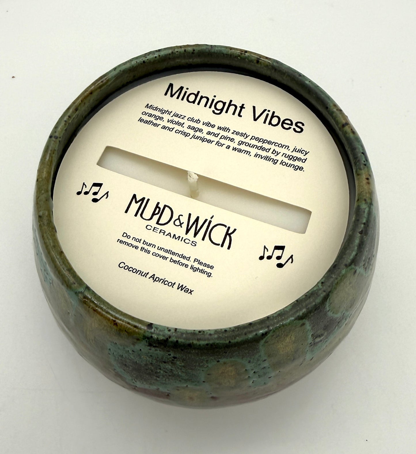 Handcrafted Ceramic Candle | Layered Greens