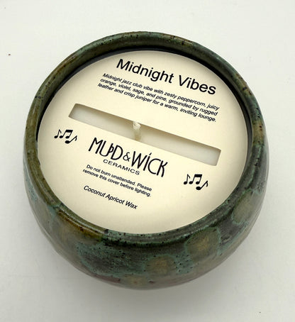 Handcrafted Ceramic Candle | Layered Greens