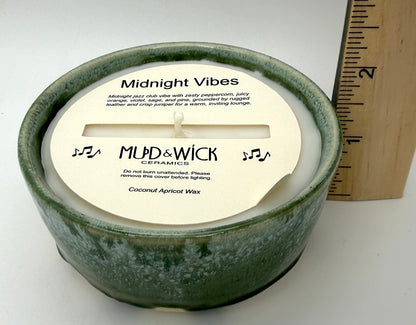 Handcrafted Ceramic Candle | Mossy Green