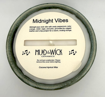 Handcrafted Ceramic Candle | Mossy Green