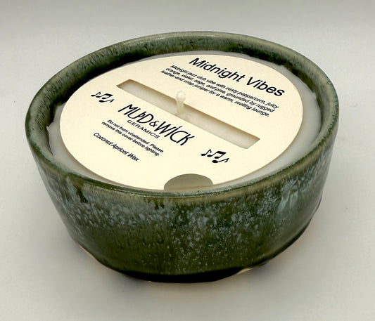 Handcrafted Ceramic Candle | Mossy Green