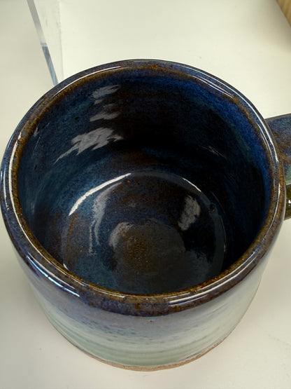 Pyramid Coffee Mug in Blue and Green