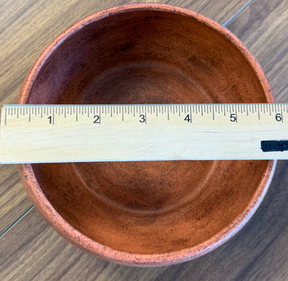 Matte Orange Decorative Ceramic Bowl